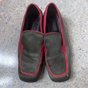 Vintage unisex pony hair and leather loafers by CRISTÓFOLI. Size 40 us sz 9.5
